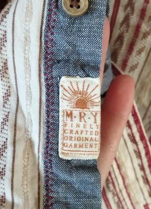 Брендовая винтажная рубашка mantaray хлопок