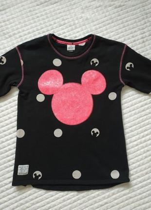 Жіночий теплий светр/світшот disney mickey mouse від george з паєтками