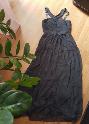 Шелковое вечернее платье в пол размер s-m