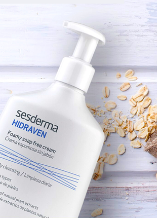 Sesderma hidraven foamy soapless cream - пенящийся гель для умывания, без мыла3 фото