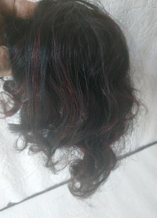 Перука накладка топер шиньйон 100%натуральний волосся6 фото