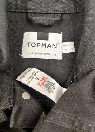 Джинсовая куртка мужская джинсовка пиджак стильный черная topman3 фото