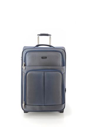 Дорожный средний m чемодан tourist 812 на 2 колесах синий металлик хамелеон