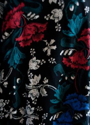 Накидка-кимоно цветочная, жакет, кардиган, свободная, вискоза3 фото