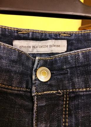 Стрейчевые синие джинсы батал chicos platinum denim раз.31-324 фото