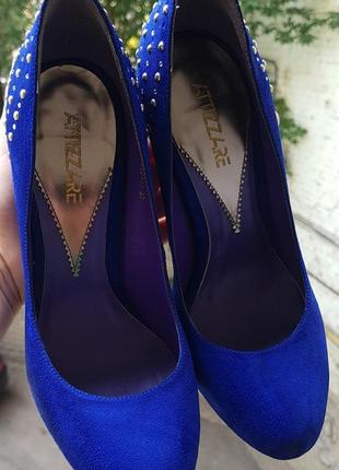 Туфли темно-синие, натуральный замш3 фото