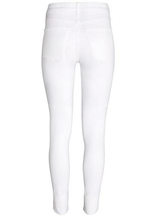 Білі джинси skinny high ankle jeans h&m7 фото