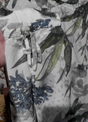 Вискозная блуза в цветы/тюльпаны и ирисы /рукав-клеш7 фото