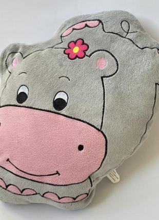 Мягкая игрушка подушка бегемот