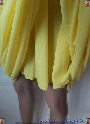 Новое шикарное нарядное платье в пол с яркой юбкой в жёлтом цвете, размер с-м5 фото
