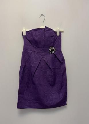 Фиолетовое платье бюстье