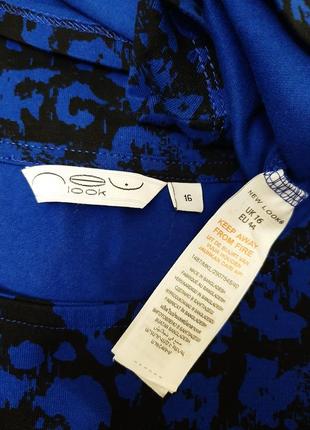 New look брендова жіноча блуза з баскою без рукавів синя чорна топ майка трикотаж стрейч9 фото