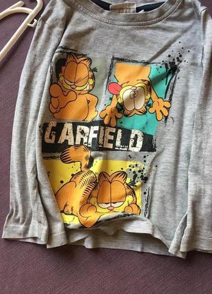 Реглан , кофточка garfield odie 3/5 годика2 фото