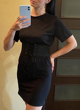 Плаття футболка з корсетом atmosphere s