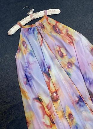 Повітряна-невагома сукня-сарафан в квітковий принт5 фото