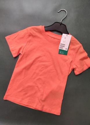 Детская футболка  оранжевый р.2-4