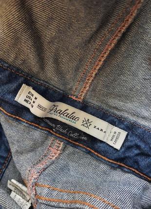 Джинсовий комбінезон zara м-ка стильний літній комбезик denim5 фото