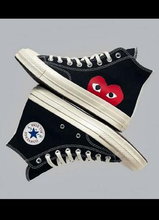 Кеді converse x comme des garcons play high top sneakers black converse