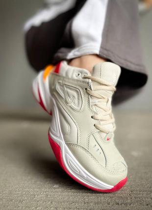 Кросівки жіночі nike m2k tekno beige red/кроссовки женские найк м2к текно