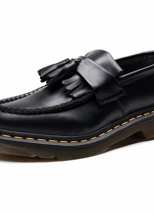 Кожаные лоферы dr. martens adrian leather / лофери шкіряні чорні3 фото