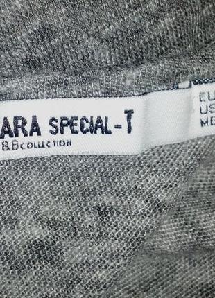 Брендовая меланжевая майка из льняного трикотажа,42-46разм-s,zara special-t.3 фото