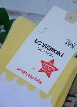 36-38 р нові фірмові жіночі високі шкарпетки лілові з надписом lc waikiki вайкіки носки6 фото