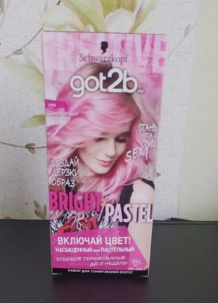 Рожева фарба для волосся got2b bright pastel schwarzkopt1 фото