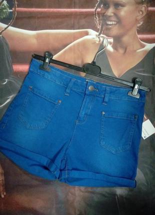 Жіночі, шорти, джинсові, з високою посадкою, esmara, розмір 46, eur 40, 173953 фото