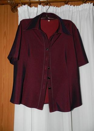 ✅ кофточка блуза сорочка бордового кольору марсала чудово виглядає як під штани так і зі спідницею к