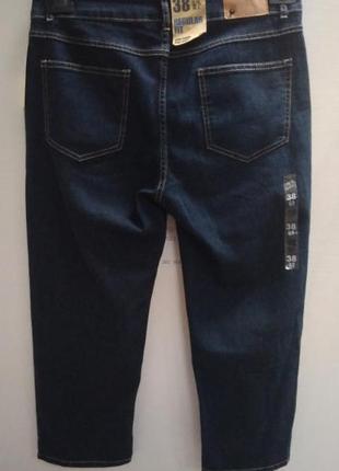 Бриджі, капрі, жіночі, джинсові, стрейчеві, темно-сині, розмір 44, eur 38, kiabi, 145082 фото