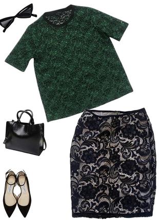 Кружевная юбка h&m