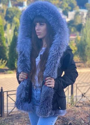 Женская парка💕с чернобуркой, парка с мехом,s4 фото