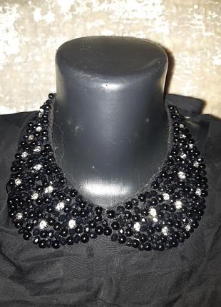 Стильне вишите намистинами кольє чокер комірець claire's
