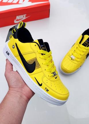 Жіночі кросівки nike air force жовті8 фото