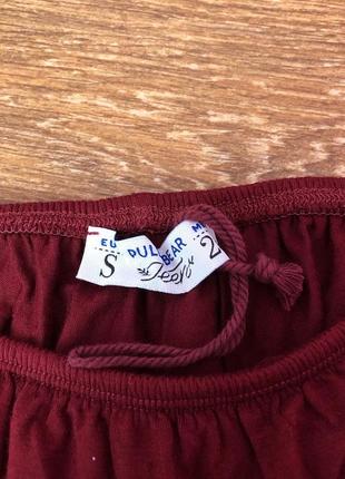 Бордовий топ pull&bear 4