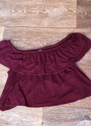 Бордовий топ pull&bear 2