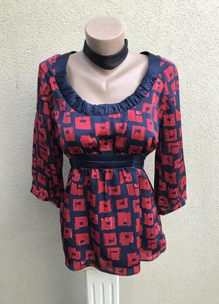 Шовкова блузка,сорочка під пояс,100% шовк,ted baker оригінал,