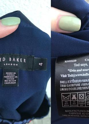 Шелковая блузка,рубаха под пояс,100% шёлк,ted baker оригинал,4 фото