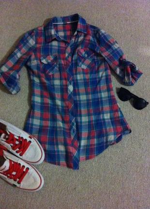 Стильна сорочка в клітку