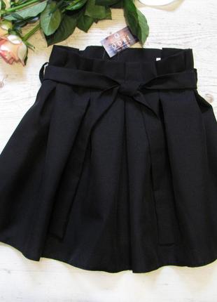Р. 134,140,146,152 дитяча шкільна спідниця чорна, детская школьная юбка чёрная для школы складки