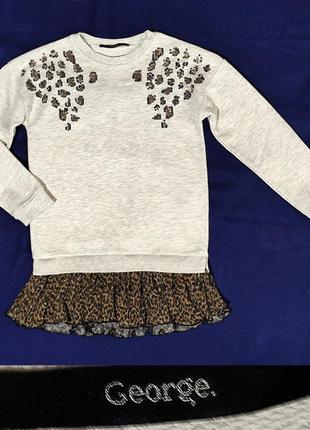 Свитшот туника с паетками на 6-7лет 122р