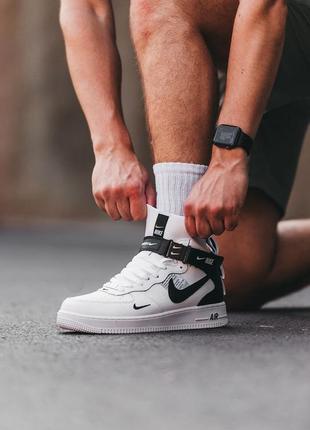 Кроссовки мужские nike air force 1 mid utility white кросівки  чоловічі  найк7 фото