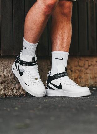 Кроссовки мужские nike air force 1 mid utility white кросівки  чоловічі  найк4 фото