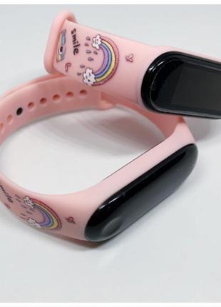 Ремінець mi band 3 mi band 4 mi band 5 mi band 6 веселка 🌈 👍