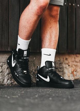 Кросівки чоловічі nike air force 1 mid utility black кросівки чоловічі найк