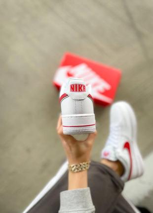 Кросівки nike air force 1 low white red5 фото