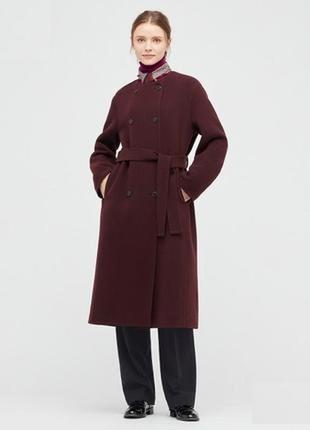 Шерстяне пальто uniglo wool