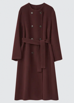 Шерстяне пальто uniglo wool3 фото