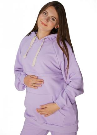 Спортивний костюм для вагітних і годуючих мам з секретом для годування фіолетовий4 фото