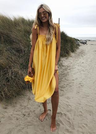 Супер стильне плаття , сарафан в білизняному стилі h&m